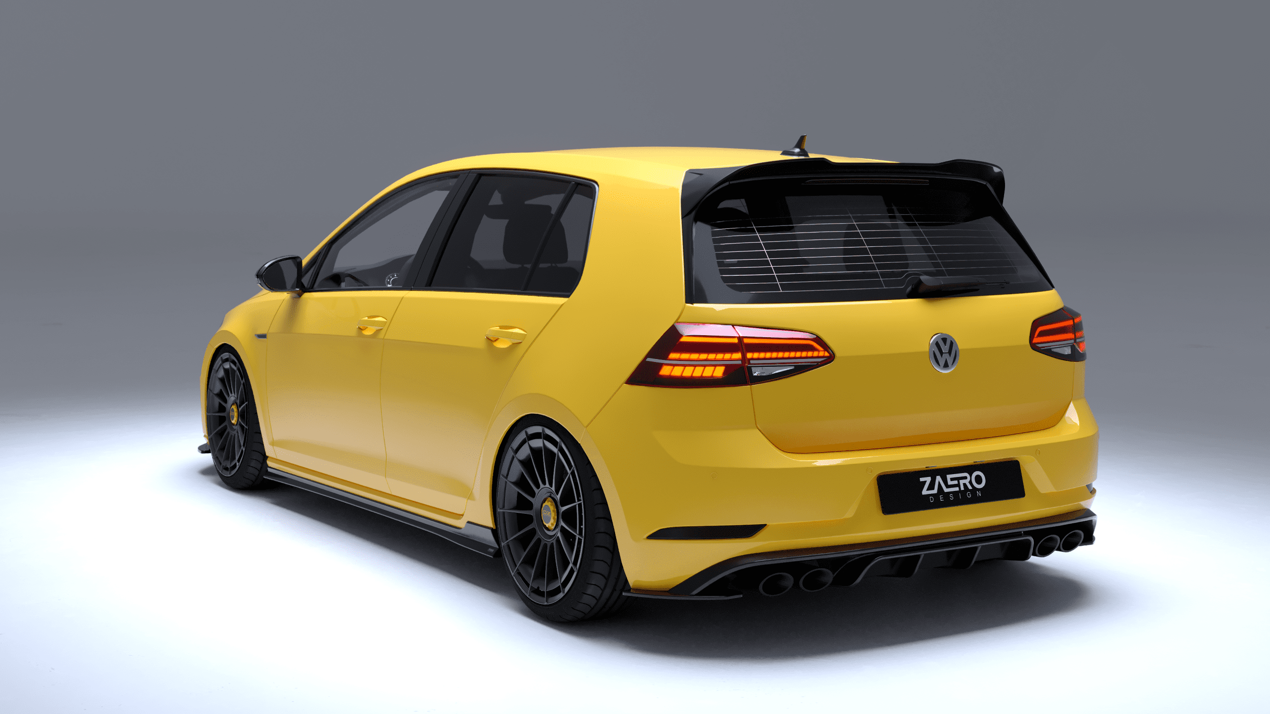 Volkswagen Golf MK7 5 R Zaero Design EVO 1 Rear Diffuser Futurez