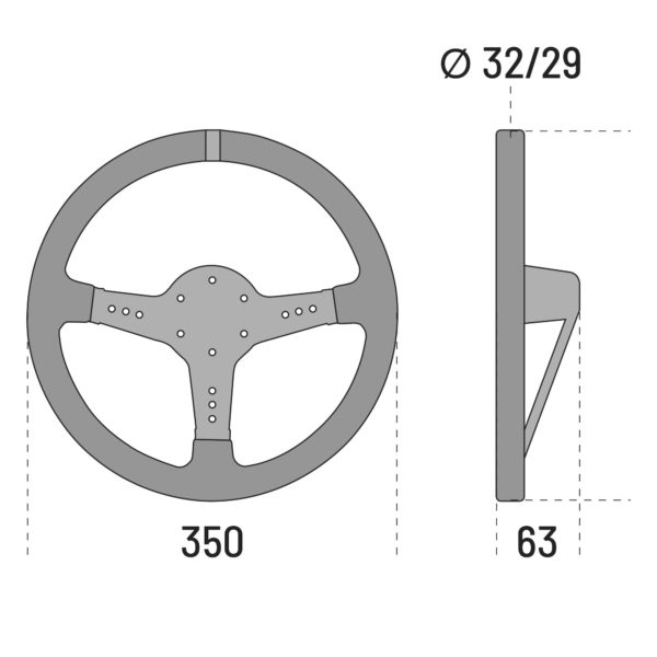 SPARCO ohjauspyörä, L777 (350/63mm), Nahka-2