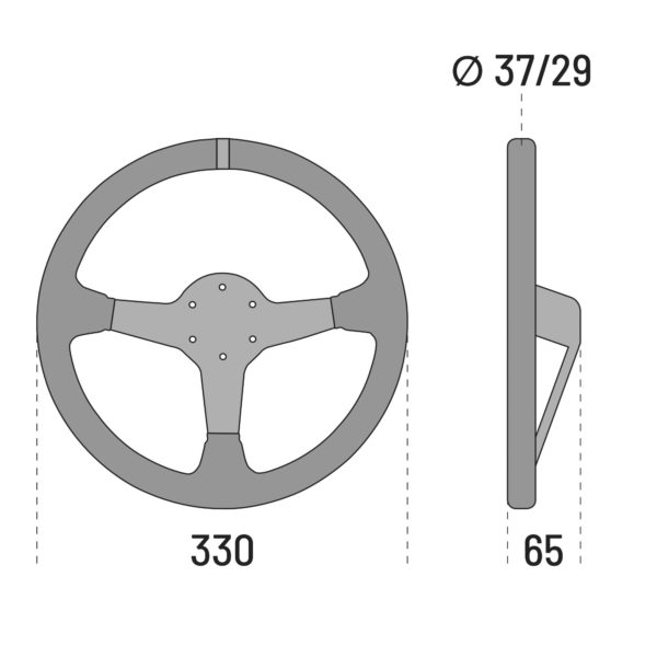 SPARCO ohjauspyörä, Champion (330/65mm), Nahka-2