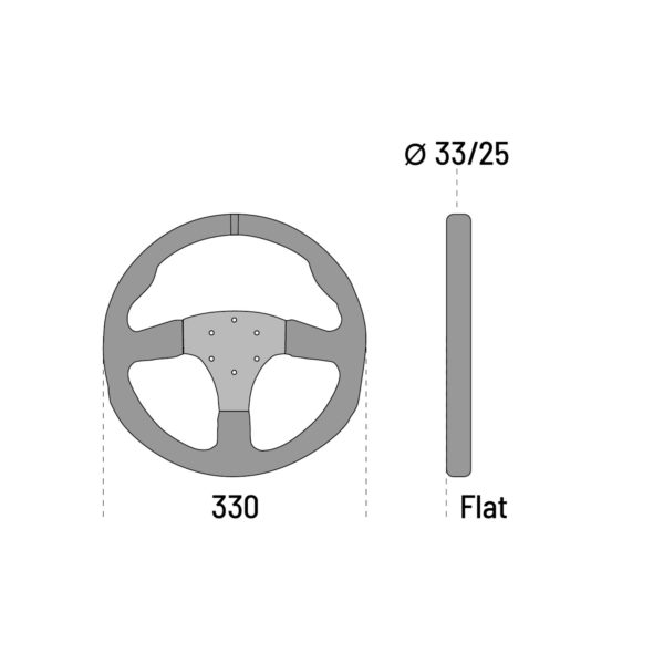 SPARCO ohjauspyörä, R330 (330/-mm), Mokka-2