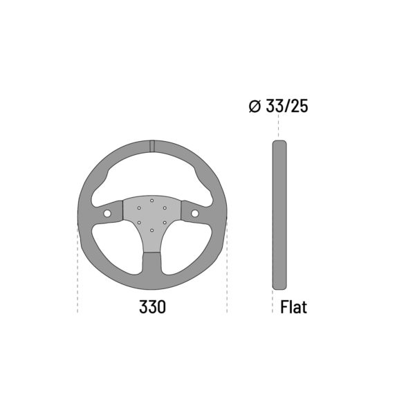 SPARCO ohjauspyörä, R330B (330/-mm), Mokka-2