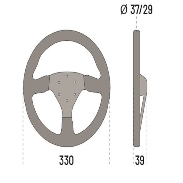 SPARCO ohjauspyörä, R383 Champion (330/39mm), Nahka-2