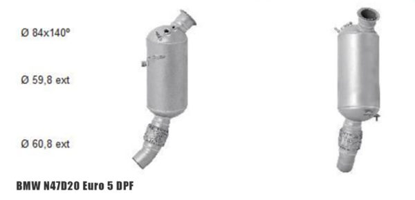 BMW N47 diesel DPF hiukkassuodatin