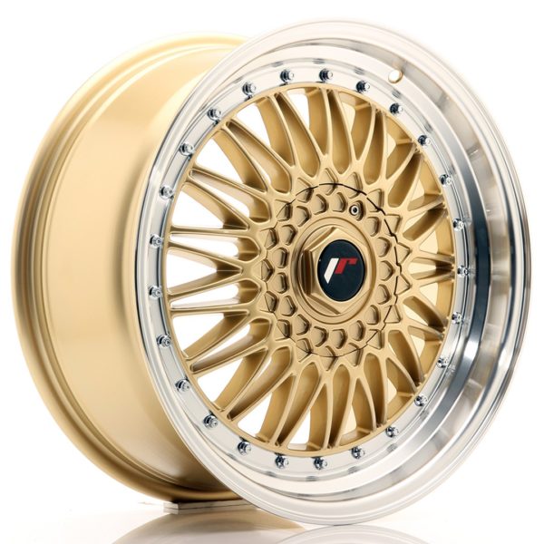 JR Wheels JR9 18x8 ET35-40 (Custom PCD) Gold w/Machined Lip