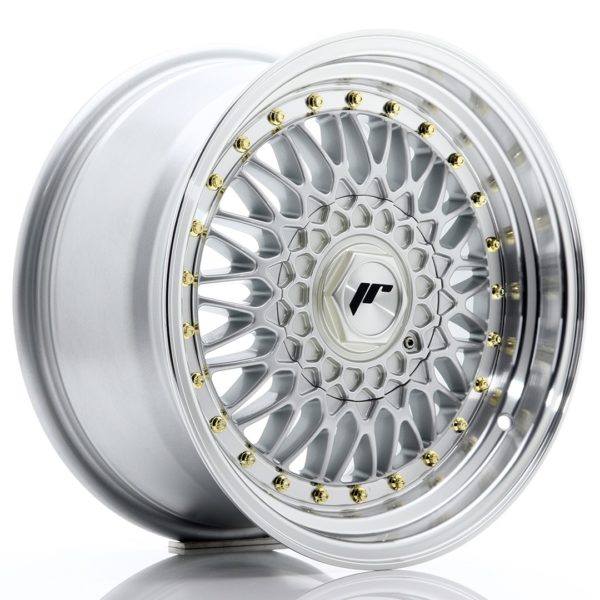 JR Wheels JR9 16x8 ET25 (Custom PCD) Silver w/Machined Lip