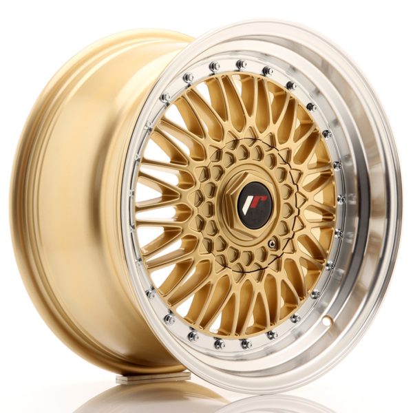 JR Wheels JR9 17x8,5 ET20-35 (Custom PCD) Gold w/Machined Lip