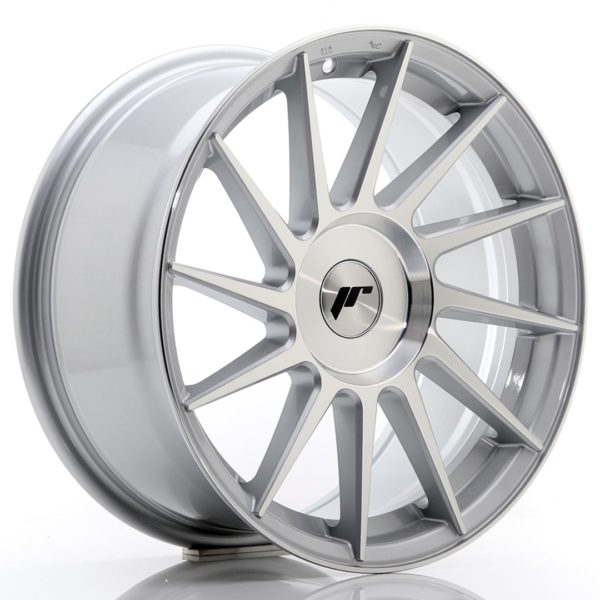 JR Wheels JR22 17x8 ET25-35 (Custom PCD) Silver Machined Face