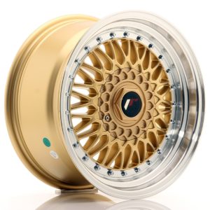 JR Wheels JR9 16x8 ET25 (Custom PCD) Gold w/Machined Lip