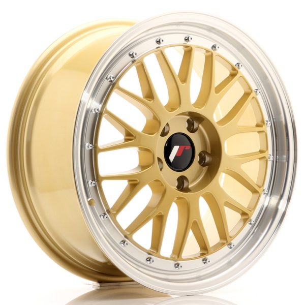 JR Wheels JR23 18x8 ET40 5x112 Gold w/Machined Lip