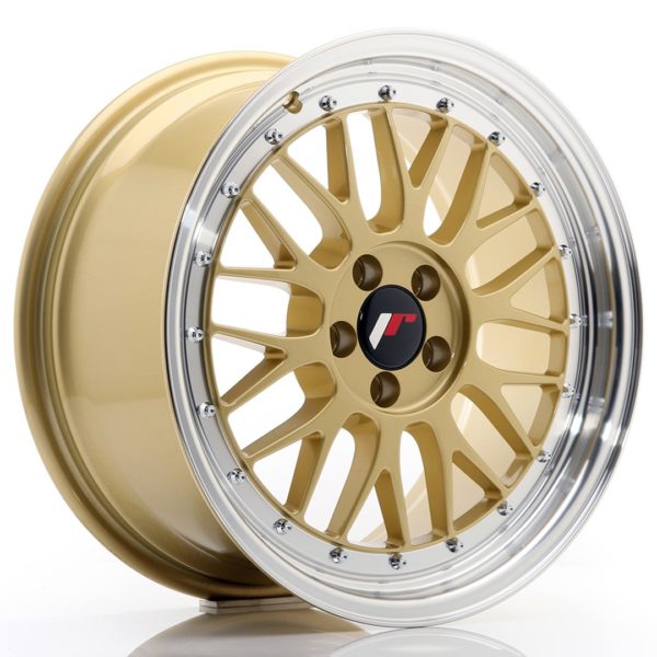 JR Wheels JR23 17x8 ET35 5x100 Gold w/Machined Lip