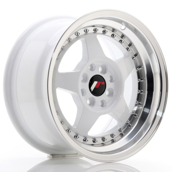 JR Wheels JR6 15x8 ET25 4x100/108 White w/Machined Lip