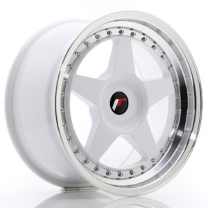 JR Wheels JR6 17x9 ET20-35 (Custom PCD) White w/Machined Lip