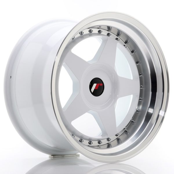 JR Wheels JR6 17x10 ET20 (Custom PCD) White w/Machined Lip