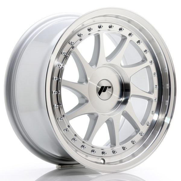 JR Wheels JR26 17x8 ET35 (Custom PCD) Silver Machined Face