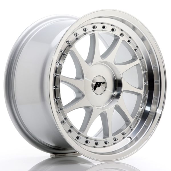 JR Wheels JR26 17x9 ET20-35 (Custom PCD) Silver Machined Face