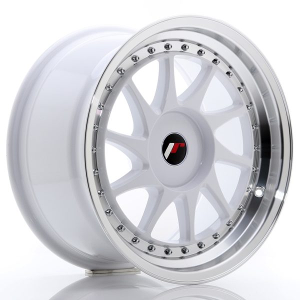 JR Wheels JR26 17x9 ET20-35 (Custom PCD) White w/Machined Lip