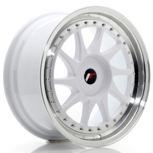 JR Wheels JR26 18x8,5 ET20-40 (Custom PCD) White w/Machined Lip