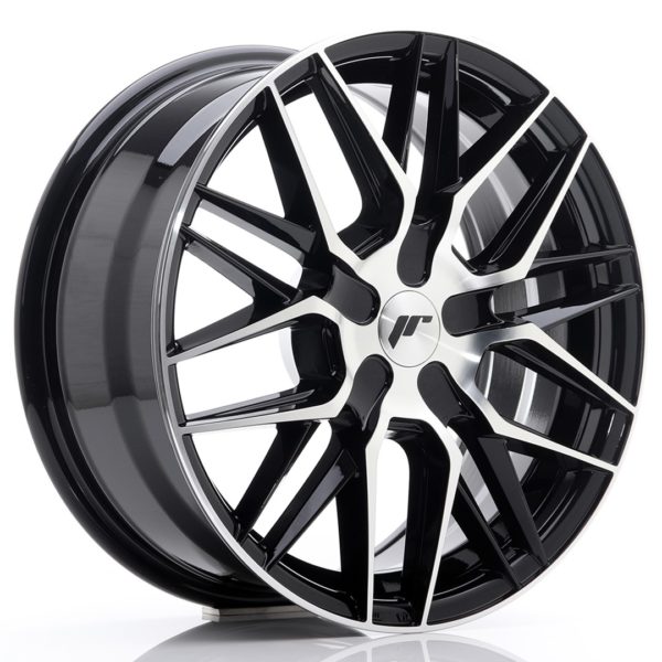 JR Wheels JR28 17x8 ET25-40 (Custom PCD) Gloss Black Machined Face