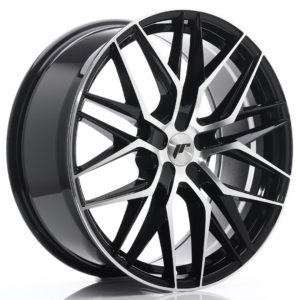 JR Wheels JR28 21x9 ET15-45 5H (Custom PCD) Gloss Black Machined Face