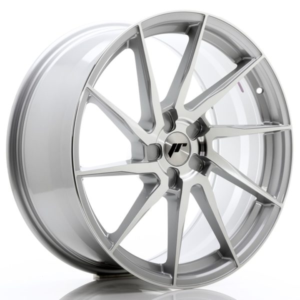 JR Wheels JR36 20x9 ET15-38 5H (Custom PCD) Silver Brushed Face