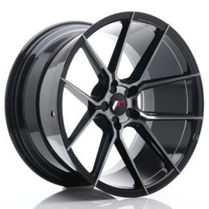 JR Wheels JR30 20x11 ET20-30 5H (Custom PCD) Black Brushed w/Tinted Face