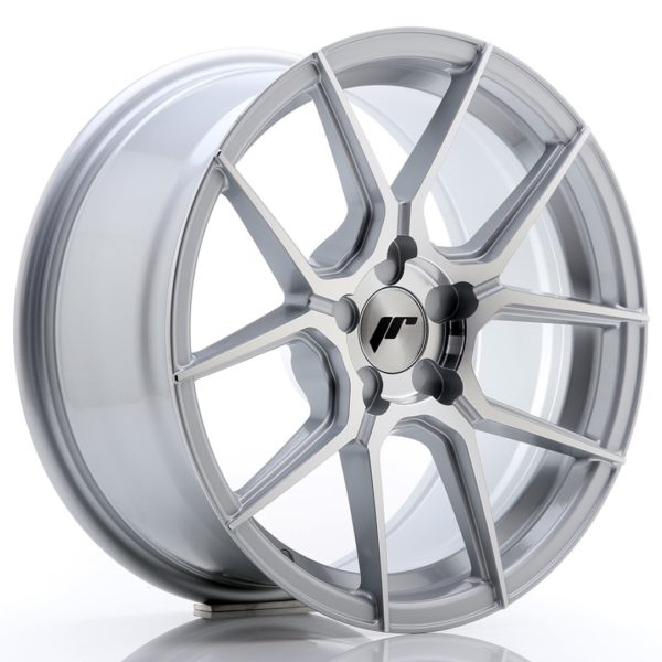 JR Wheels JR30 17x8 ET20-40 5H (Custom PCD) Silver Machined Face