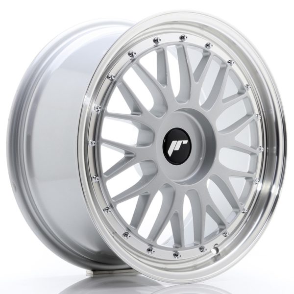 JR Wheels JR23 18x8 ET30-45 (Custom PCD) Hyper Silver w/Machined Lip