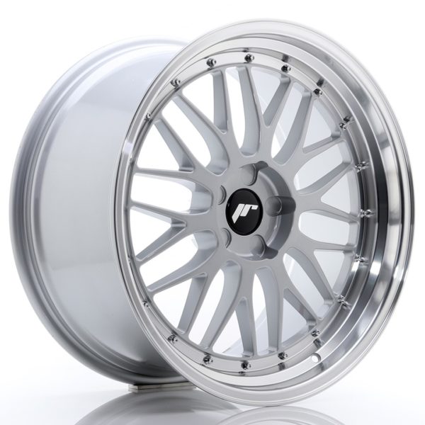 JR Wheels JR23 20x10 ET20-38 5H (Custom PCD) Hyper Silver w/Machined Lip