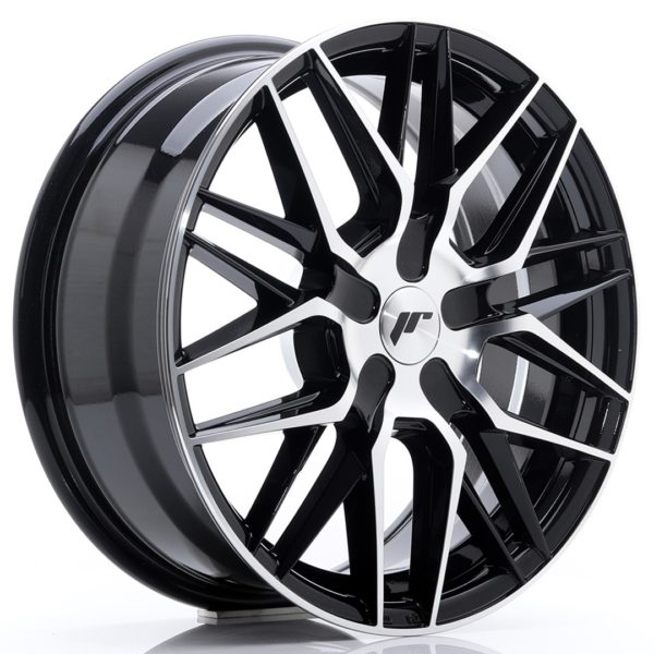 JR Wheels JR28 17x7 ET35-45 (Custom PCD) Gloss Black Machined Face