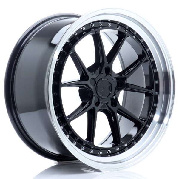 JR Wheels JR39 19x9,5 ET15-35 5H (Custom PCD) Glossy Black w/Machined Lip