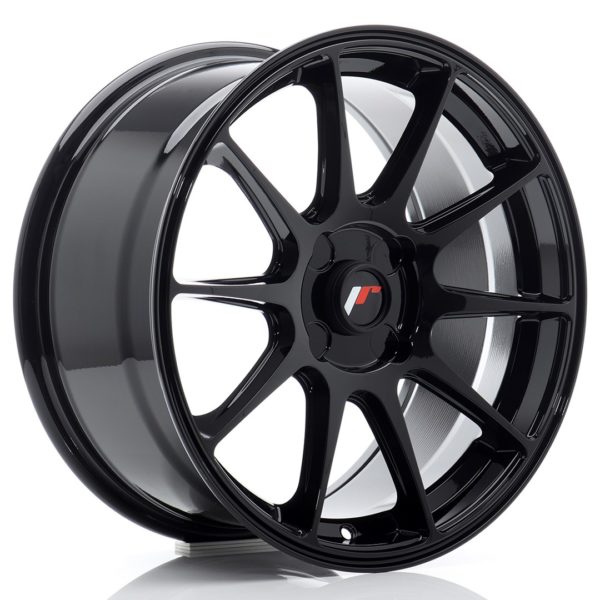 JR Wheels JR11 17x8 ET20-35 4H (Custom PCD) Gloss Black