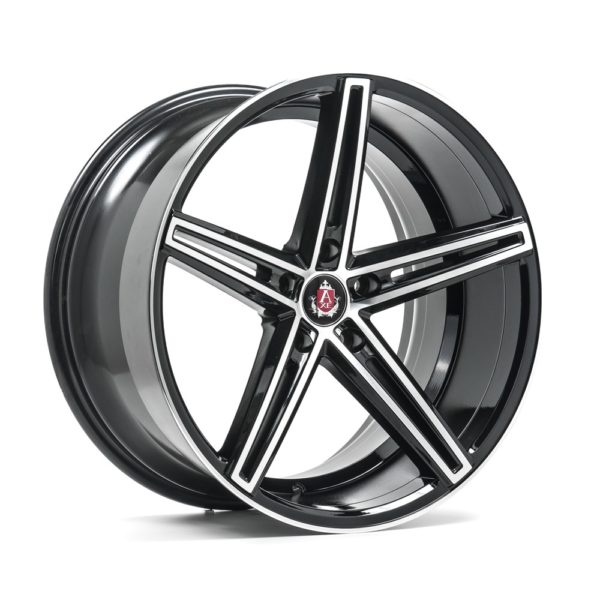 AXE EX14 vanne, 20x10.5 / 5x112 ET42 BLACK & POLISHED