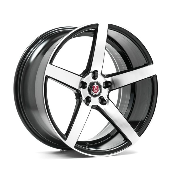 AXE EX18 vanne, 19x9.5 / 5x114.3 ET40 BLACK & POLISHED