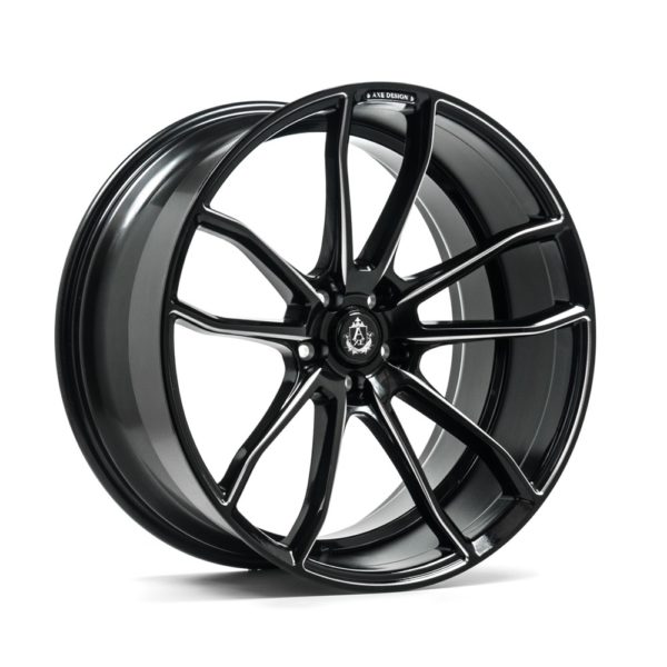 AXE EX33 vanne, 22x9 / 5x108 ET35 GLOSS BLACK & CHAMFER