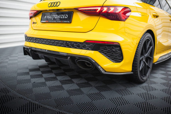 Carbon Fiber Takapuskurin sivulipat Audi RS3 Sportback 8Y-3