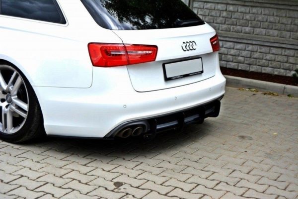 Takadiffuusori & Takapuskurin sivulipat Audi A6 S-Line C7 (exhaust 1x2)-2