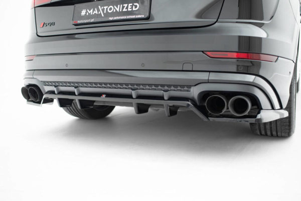 Rear Splitter (w/ vertical bars) V.2 Audi SQ8 / Q8 S-Line Mk1 Facelift-2